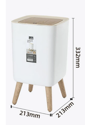 سلة نفايات مربع بأقدام عالية  10 لتر