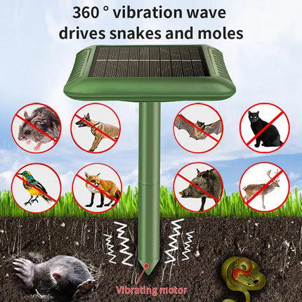  SOLAR ULTRASONIC OUTDOOR SNAKE & RAT REPELLENT 
