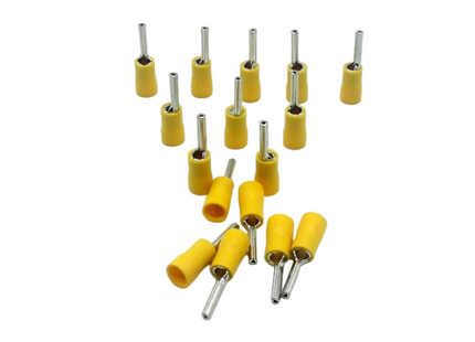 INSULATED PIN TERMINALS CONNECTOR YELLOW PTV 5.5MM 100PCS