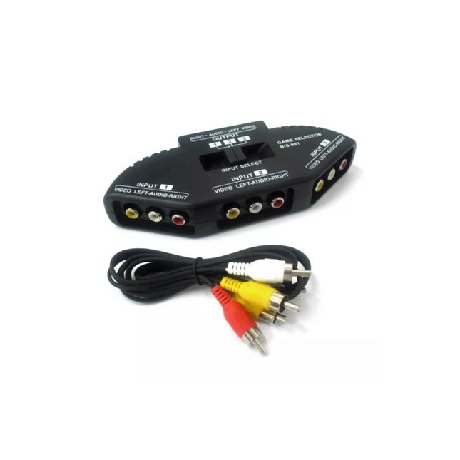 SELECTOR SWITCH RCA 3+1 AUDIO Y VIDEO