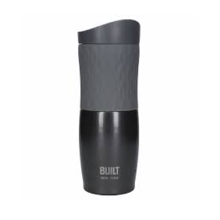 Built 470ml Tilt Stainless Steel Travel Mug Charcoal And Grey