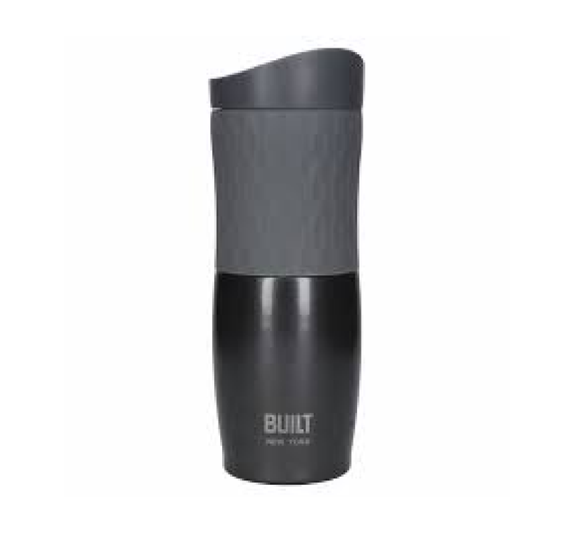 Built 470ml Tilt Stainless Steel Travel Mug Charcoal And Grey