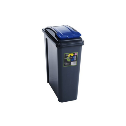 سلة إعادة التدوير سعة 25 لترًا باللون الأزرق