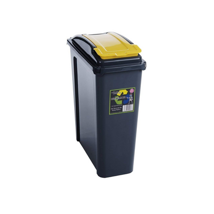 WHATMORE 25L RECYCLE BIN - YELLOW