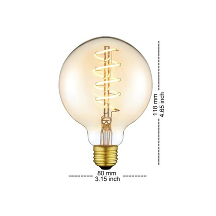 لمبة خيوط مرنة كهرمانية 4 واط سن27