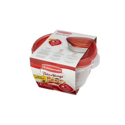 علبة تخزين طعام من ربر ميد 3.7 لتر - عبوة عدد 2