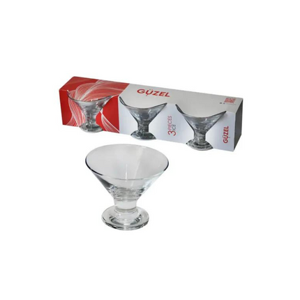 GUZEL GLASS CUP SET / 3 PIECES