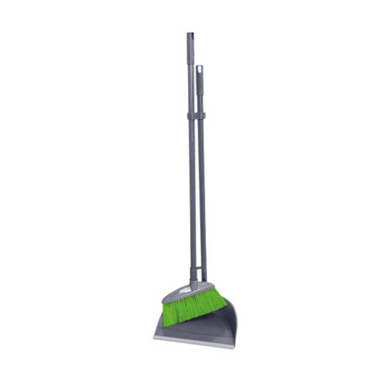 YORK LONG HANDLE DUSTPAN WITH BROOM SET 