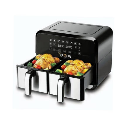  BLACK & DECKER DIGITAL DUAL ZONE AIR FRYER 1700W 4L+4L   GRILLING, BROILING, ROASTING, AND BAKING DZAF1700-B5