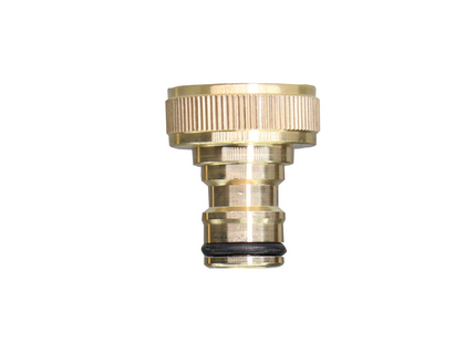 BRASS HOSE CONNECTOR WITH TAP 1/4" 