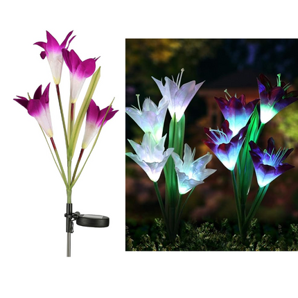 زهور صناعية بأضواء للحديقة