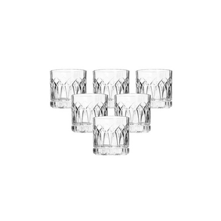 OCEAN TRAZE DOUBLE RICK 350ML GLASS CUP SET