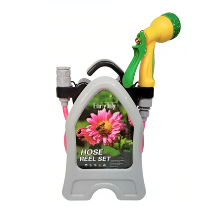 Roll Garden 10 Meter Garden Hose with Reel and Gun Set