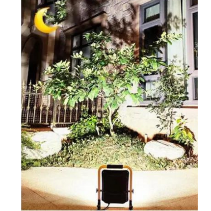 كشاف ميتكو  100 واط طاقة شمسية قابل لإعادة الشحن، أبيض