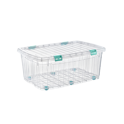 صندوق تخزين بعجلات من بوليتايم 90 لتر