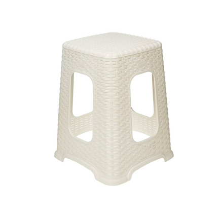 COSMOPLAST RATTAN HIGH STOOL OFF WHITE 45*29CM
