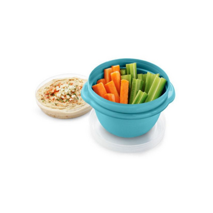 RUBBERMAID TAKEALONG MEDIUM TWIST&SEAL W/INSERTYTRAY FOOD CONTAINER 473ML - 2PACK