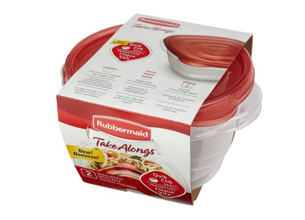 RUBBERMAID SMALL BOWL FOOD STORAGE CONTAINER 760ML -2PACK