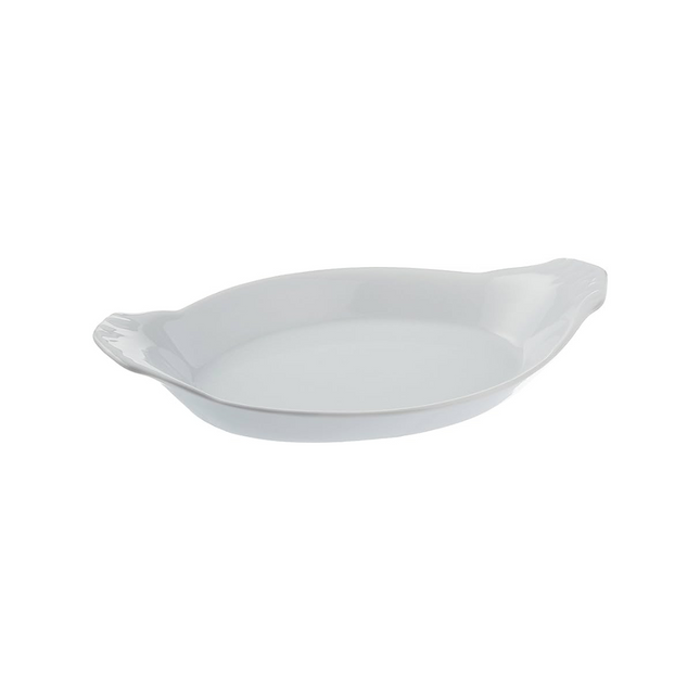 WHITE CORDON BLEU PORCELAIN OVAL BOWL