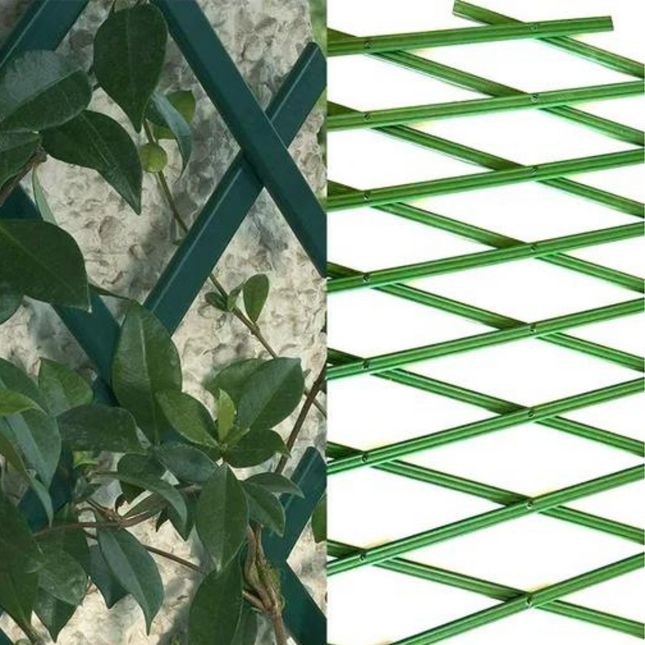 سياج حائط بلاستيكي أخضر قابل للتمدد  180*30 سم
