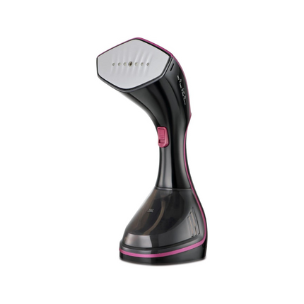 مكواة بخار رقمية بلاك اند ديكر محمولة للملابس بقدرة 1600 واط بلون اسود