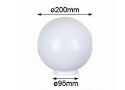 PMMA BALL GARDEN LIGHTING 20CM