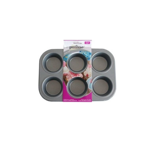 PATISSE SILVER MUFFIN MOLD 6PCS 19X27CM