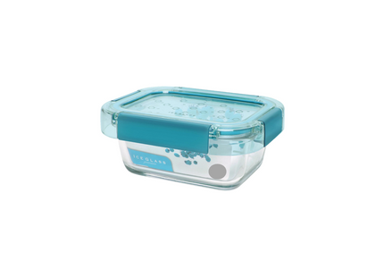 KOMAX GLASS RECTANGULAR FOOD STORAGE CONTAINER 385ML