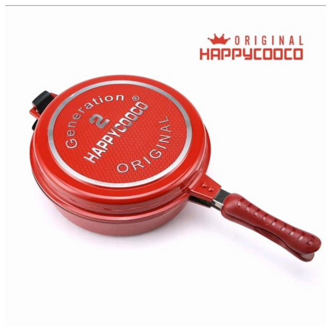 HAPPY COOCO DOUBLE PAN KOREA LOW PRESSURE COOKER 28CM