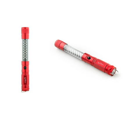 LONG RED FLASHLIGHT WITH MULTIPLE LIGHTS