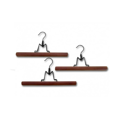 METALTEX 30CM WOODEN TROUSER HANGER SET - 3PCS 