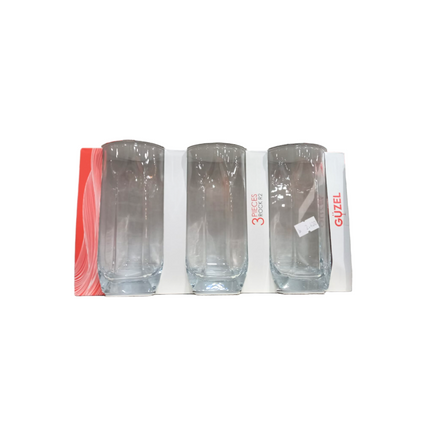 GUZEL GLASS CUP SET - 3 PIECES