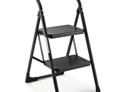 2-step ladder, black color