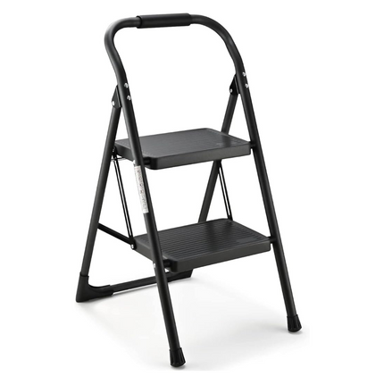 2-step ladder, black color