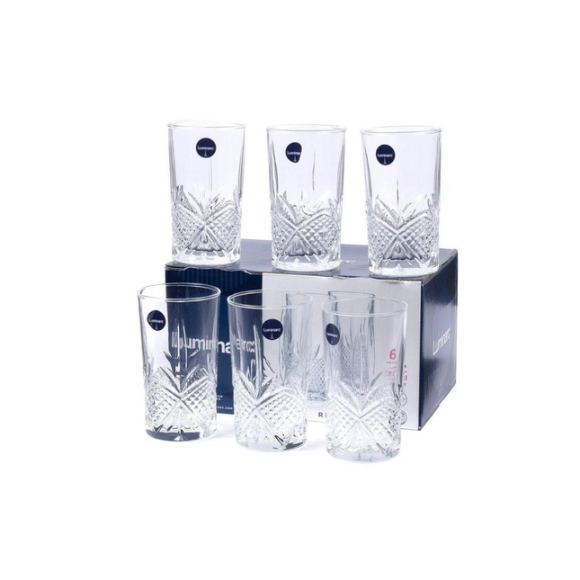 LUMINARC GLASS CUP SET, 280 ML - 6 PIECES