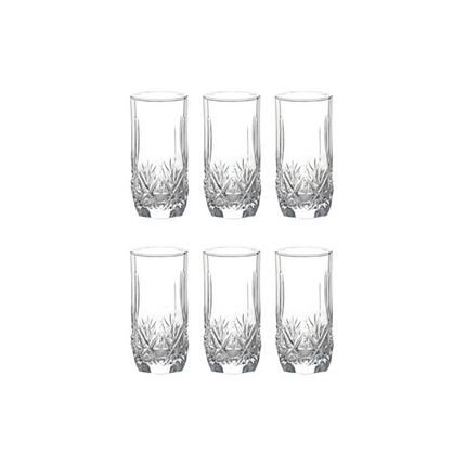 LUMINARC GLASS WATER CUP SET - 6 PIECES
