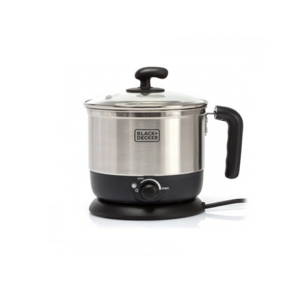 غلاية بلاك أند ديكر متعددة الاستخدامات سعة 1 لتر، فضي 650 واط