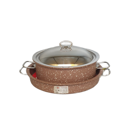 SAFLON COOKING POT SET- BROWN 28*32CM
