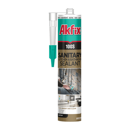 AKFIX 280ML SANITARY SEALANT -  SILICONE CLEAR 