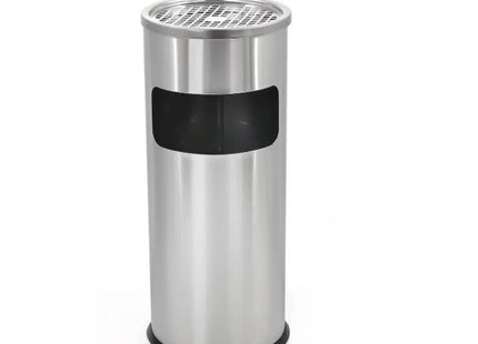 Mega Silver Cylindrical Ash Stand Bin