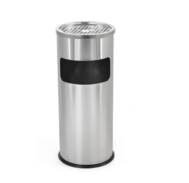 Mega Silver Cylindrical Ash Stand Bin