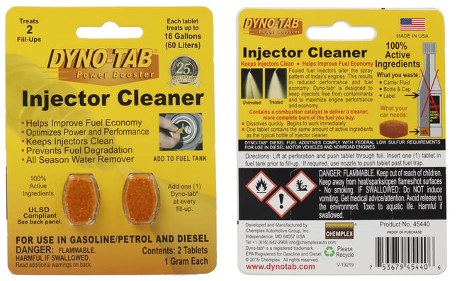 DYNO-TAB INJECTORS CLEANER