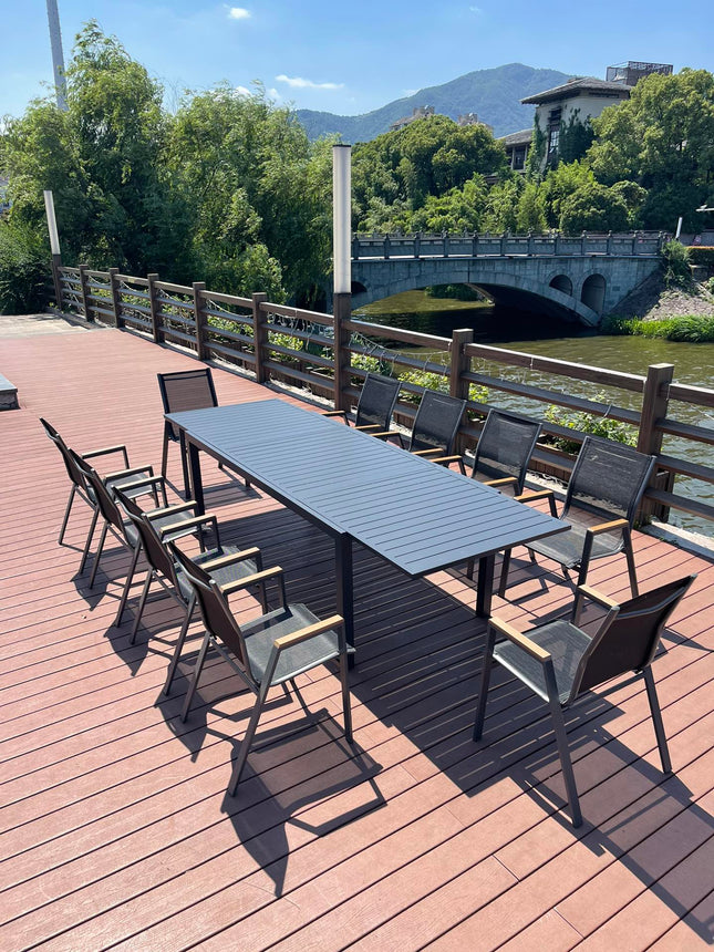 GARDEN TABLE WITH 10 CHAIRS SET