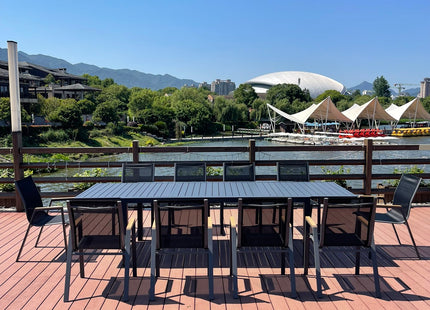 GARDEN TABLE WITH 10 CHAIRS SET