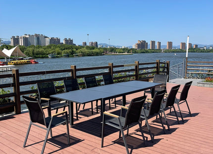 GARDEN TABLE WITH 10 CHAIRS SET