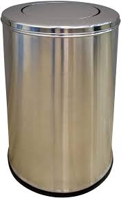 Mega Silver Waste Bin Size 37.5*75.5 cm