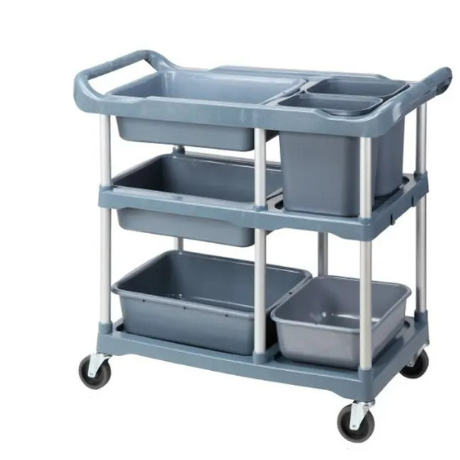 Plastic Storage Trolley with Wheels