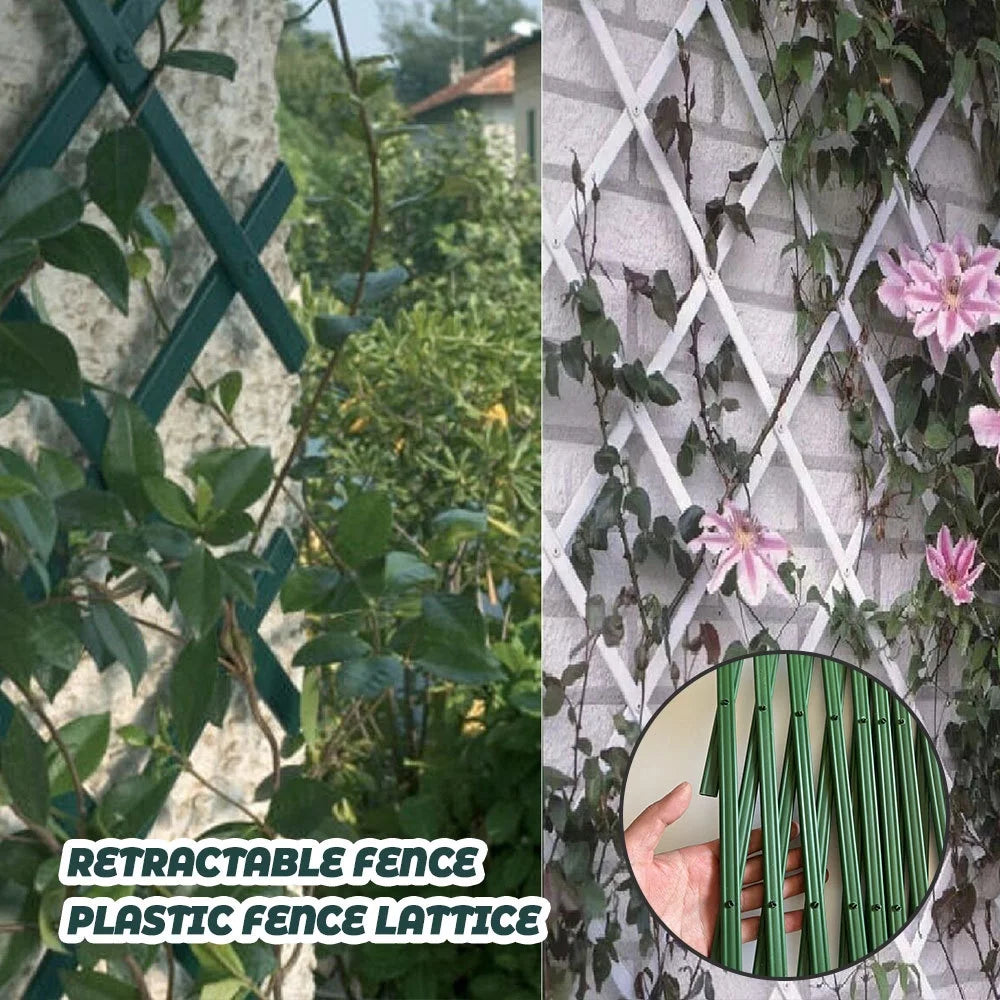 plastic plant trellis PLASTIC EXPANDING GREEN PLASTIC WALL FENCE FOLDABLE TRELLIS GARDEN TRE – Mega Hardware