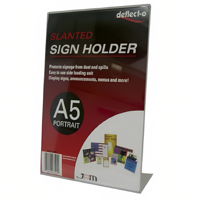 DEFLECT-O A5 CARD STAND