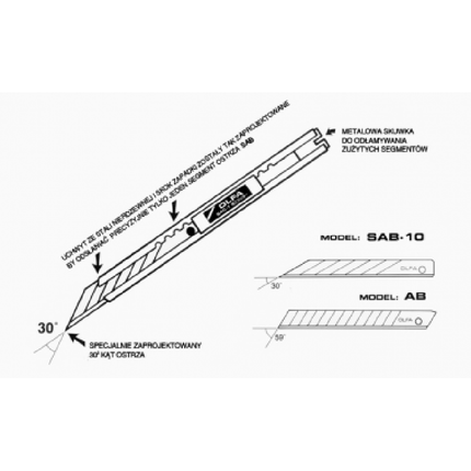 OLFA GRAPHIC ART ANGLED BLADE 9MM
